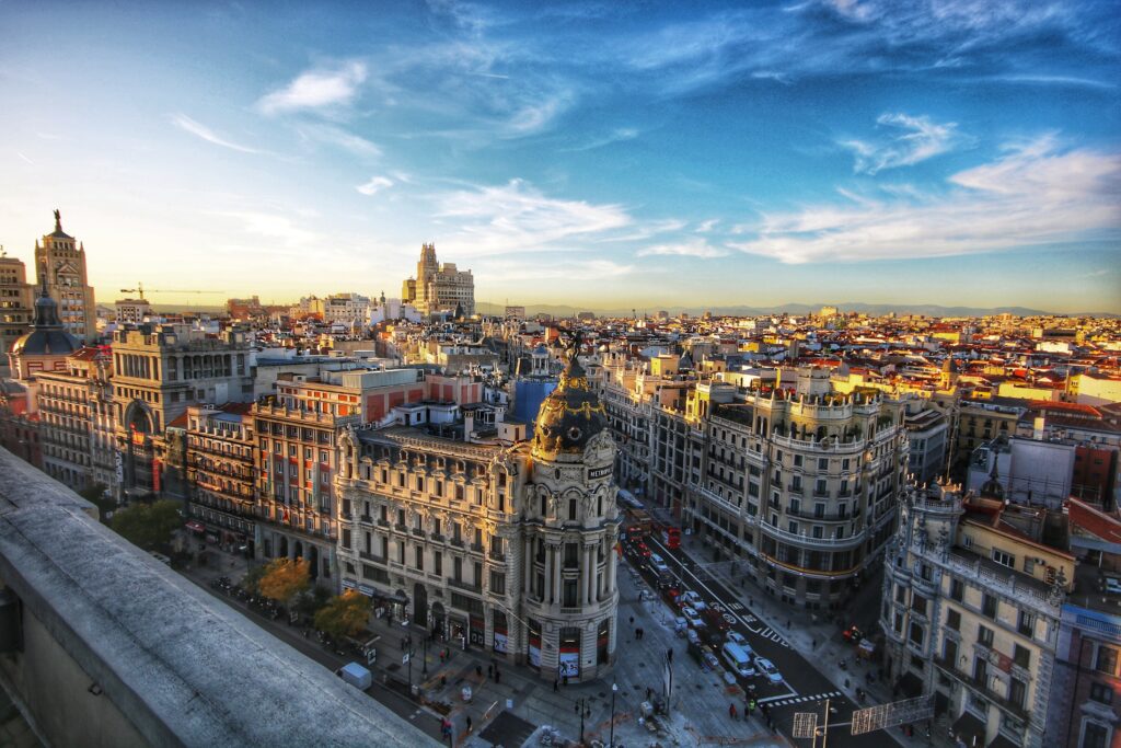 View of Madrid in Spain