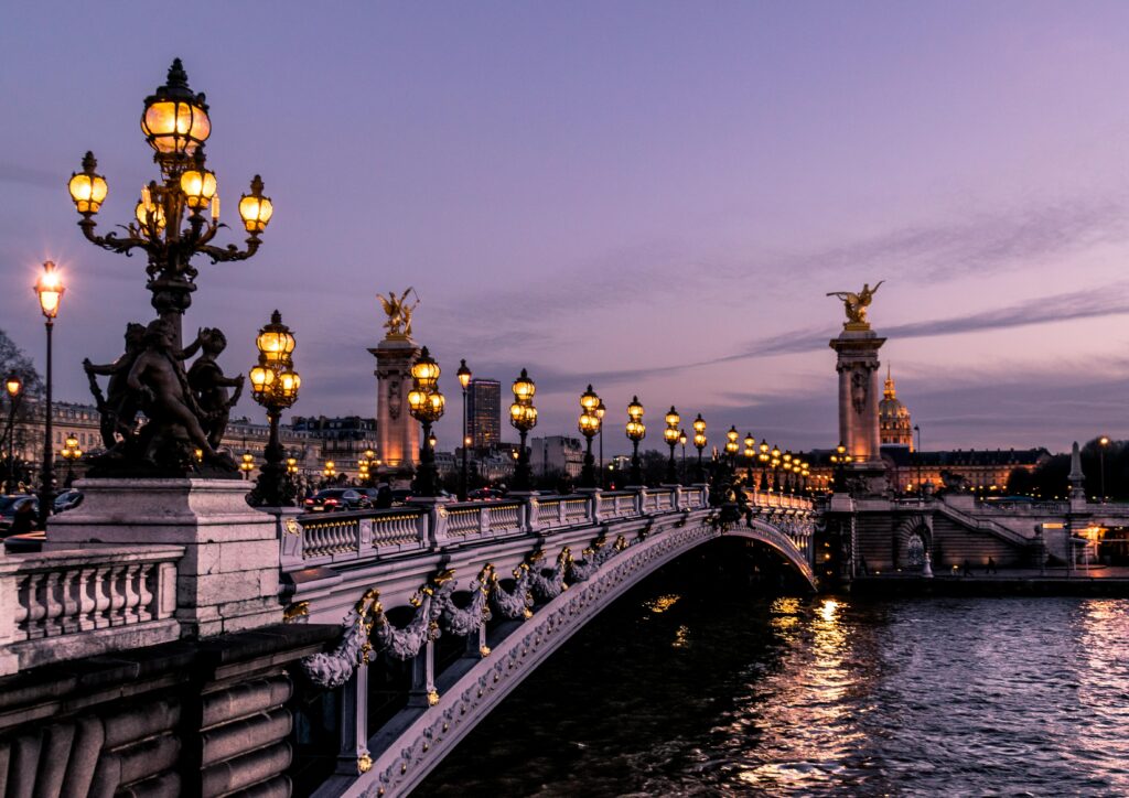 Bridge in Paris in France