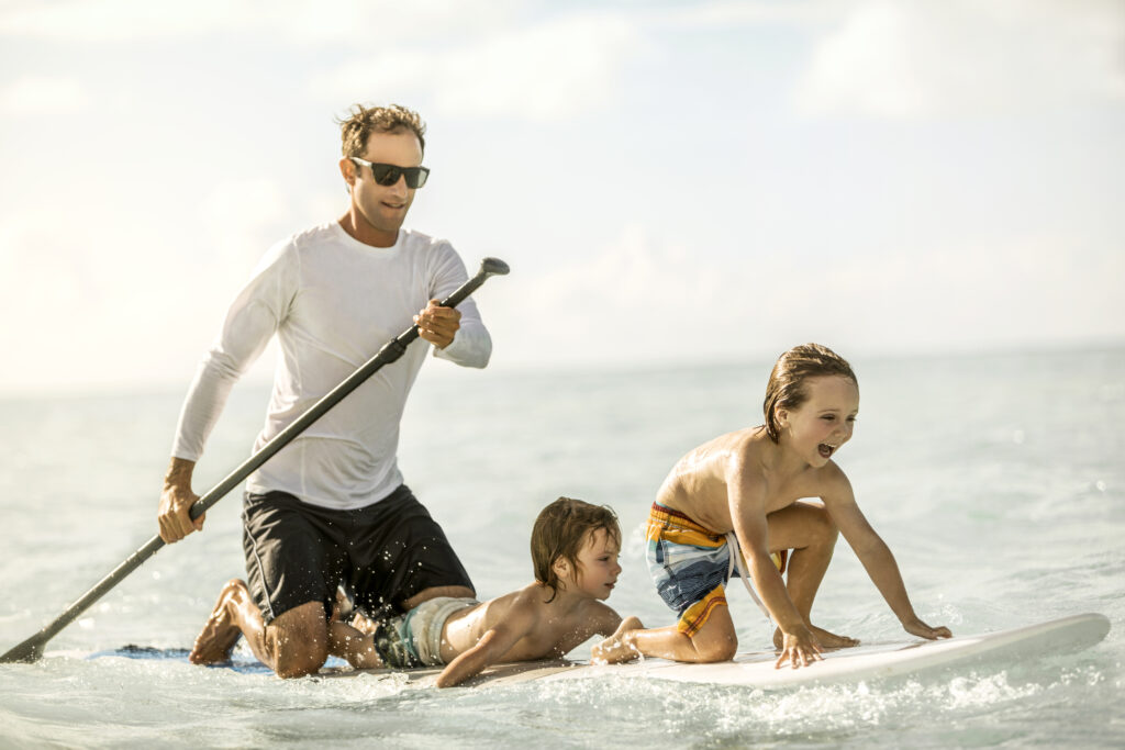 Paddle boarding at COMO Parrot Cay Turks and Caicos